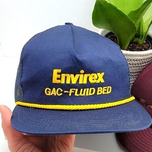 vintage 90s | Envirex gold/navy Made in USA adjustable trucker hat